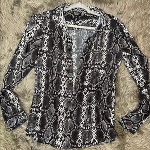 BooHooman Black/White Button Up Men Medium
